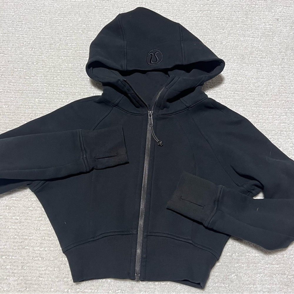 lululemon athletica Black Full-Zip Hooded Sweatshirt